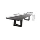 Industrial Solid Wooden Table Restaurant Rectangle Dining Table with Double Pedestal Base Clearhalo ' dining_table' 'Dining Tables & Seating' 'Dining Tables' 'furn' 'furn_dining_table' 'Furniture' 'furniture_dining_table' 'Kitchen & Dining Furniture' 'kitchen&dining_furn' 'kitchen' 'kitchen_dining_table' 4429551