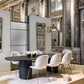 Modern Oval Double Pedestal Table Solid Wood Black Fixed Table for Kitchen 78.7"L x 35.4"W x 29.5"H Without Chairs Clearhalo ' dining_table' 'Dining Tables & Seating' 'Dining Tables' 'furn' 'furn_dining_table' 'Furniture' 'furniture_dining_table' 'Kitchen & Dining Furniture' 'kitchen&dining_furn' 'kitchen' 'kitchen_dining_table' 4429569