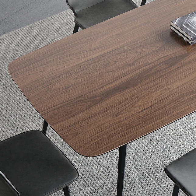 Sintered Stone Industrial Table Restaurant Rectangle Dining Table with 4 Metal Legs Clearhalo ' dining_table' 'Dining Tables & Seating' 'Dining Tables' 'furn' 'furn_dining_table' 'Furniture' 'furniture_dining_table' 'Kitchen & Dining Furniture' 'kitchen&dining_furn' 'kitchen' 'kitchen_dining_table' 4429584