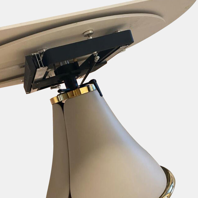 Sintered Stone Top Extendable Table Modern Round Table with Pedestal Base Clearhalo ' dining_table' 'Dining Tables & Seating' 'Dining Tables' 'furn' 'furn_dining_table' 'Furniture' 'furniture_dining_table' 'Kitchen & Dining Furniture' 'kitchen&dining_furn' 'kitchen' 'kitchen_dining_table' 4429601