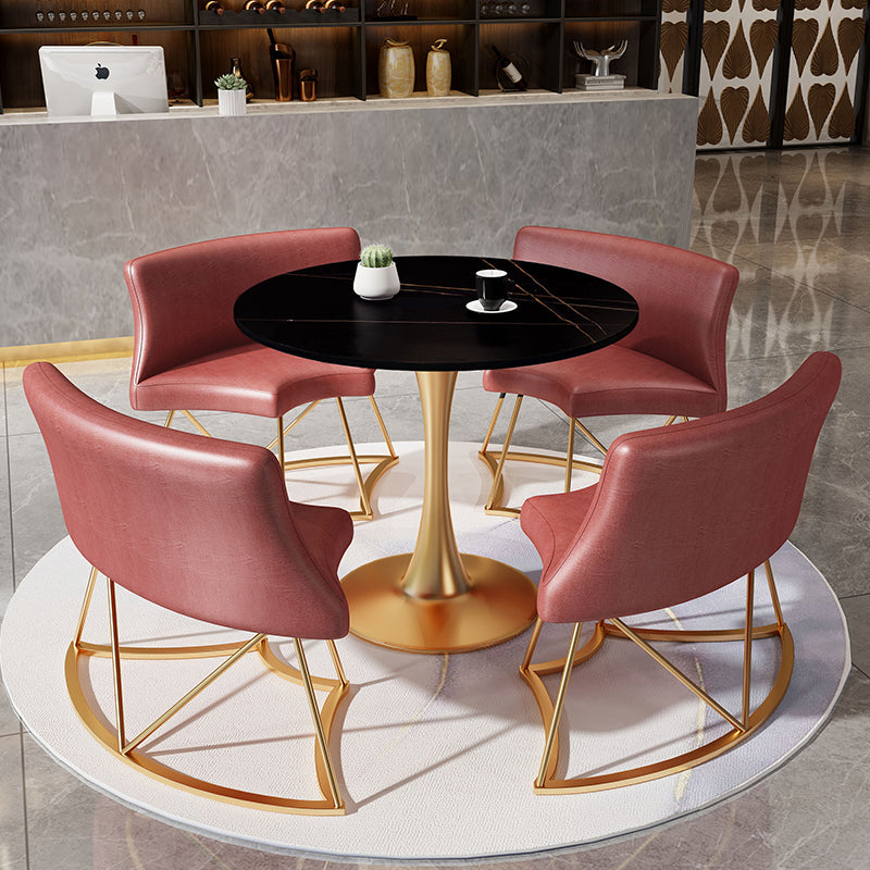 Round Furniture Traditional Luxury Stone Tulip Base Dining Room Collection Clearhalo ' dining_table' 'Dining Tables & Seating' 'Dining Tables' 'furn' 'furn_dining_table' 'Furniture' 'furniture_dining_table' 'Kitchen & Dining Furniture' 'kitchen&dining_furn' 'kitchen' 'kitchen_dining_table' 4429610