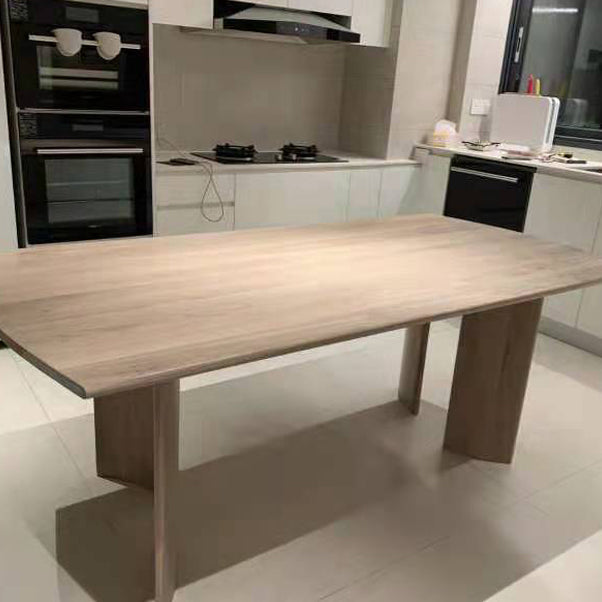 Solid Wood 4 Legs Modern Table Rectangle Fixed Dinette Table Clearhalo ' dining_table' 'Dining Tables & Seating' 'Dining Tables' 'furn' 'furn_dining_table' 'Furniture' 'furniture_dining_table' 'Kitchen & Dining Furniture' 'kitchen&dining_furn' 'kitchen' 'kitchen_dining_table' 4429640