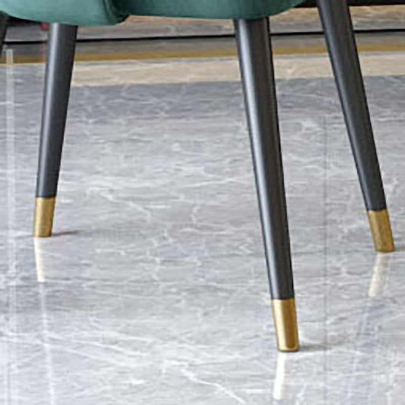 Nordic Glam Dining Chairs Armless Open Back Side Chairs for Kitchen with Metal Legs Clearhalo ' kitchen&dining_furn' 'Dining Chairs' 'Dining Tables & Seating' 'dining_chair' 'furn' 'furn_dining_chair' 'Furniture' 'furniture_dining_chair' 'Kitchen & Dining Furniture' 'kitchen' 4429657