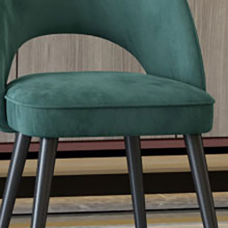 Nordic Glam Dining Chairs Armless Open Back Side Chairs for Kitchen with Metal Legs Clearhalo ' kitchen&dining_furn' 'Dining Chairs' 'Dining Tables & Seating' 'dining_chair' 'furn' 'furn_dining_chair' 'Furniture' 'furniture_dining_chair' 'Kitchen & Dining Furniture' 'kitchen' 4429658