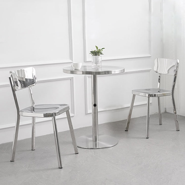 Modern Metal Dining Side Chair Open Back Dining Armless Chair for Restaurant Clearhalo ' kitchen&dining_furn' 'Dining Chairs' 'Dining Tables & Seating' 'dining_chair' 'furn' 'furn_dining_chair' 'Furniture' 'furniture_dining_chair' 'Kitchen & Dining Furniture' 'kitchen' 4429668
