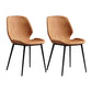 Modern Metal Dining Side Chair Solid Back Dining Armless Chair for Restaurant Use Orange 2 Piece Set Clearhalo ' kitchen&dining_furn' 'Dining Chairs' 'Dining Tables & Seating' 'dining_chair' 'furn' 'furn_dining_chair' 'Furniture' 'furniture_dining_chair' 'Kitchen & Dining Furniture' 'kitchen' 4429679