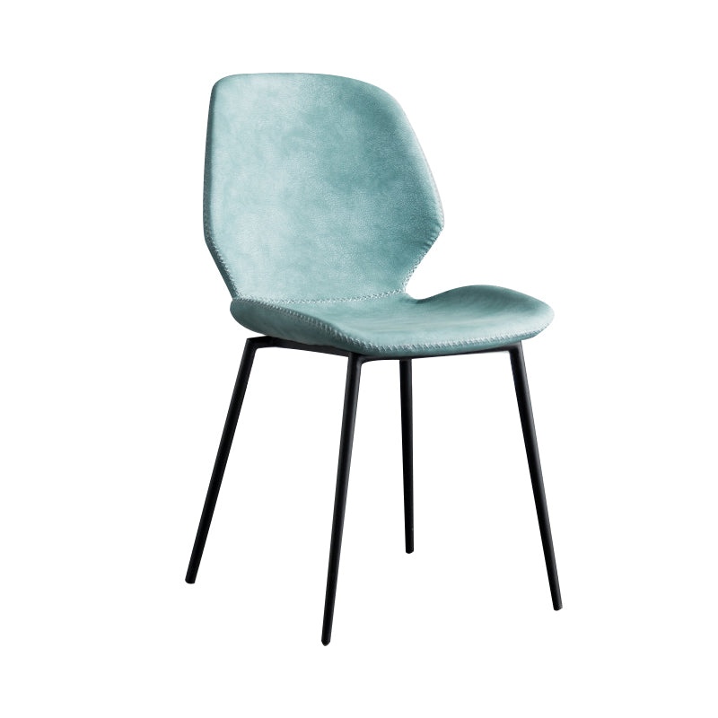 Modern Metal Dining Side Chair Solid Back Dining Armless Chair for Restaurant Use Clearhalo ' kitchen&dining_furn' 'Dining Chairs' 'Dining Tables & Seating' 'dining_chair' 'furn' 'furn_dining_chair' 'Furniture' 'furniture_dining_chair' 'Kitchen & Dining Furniture' 'kitchen' 4429686