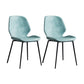 Modern Metal Dining Side Chair Solid Back Dining Armless Chair for Restaurant Use Navy 2 Piece Set Clearhalo ' kitchen&dining_furn' 'Dining Chairs' 'Dining Tables & Seating' 'dining_chair' 'furn' 'furn_dining_chair' 'Furniture' 'furniture_dining_chair' 'Kitchen & Dining Furniture' 'kitchen' 4429689