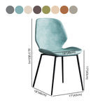 Modern Metal Dining Side Chair Solid Back Dining Armless Chair for Restaurant Use Clearhalo ' kitchen&dining_furn' 'Dining Chairs' 'Dining Tables & Seating' 'dining_chair' 'furn' 'furn_dining_chair' 'Furniture' 'furniture_dining_chair' 'Kitchen & Dining Furniture' 'kitchen' 4429696