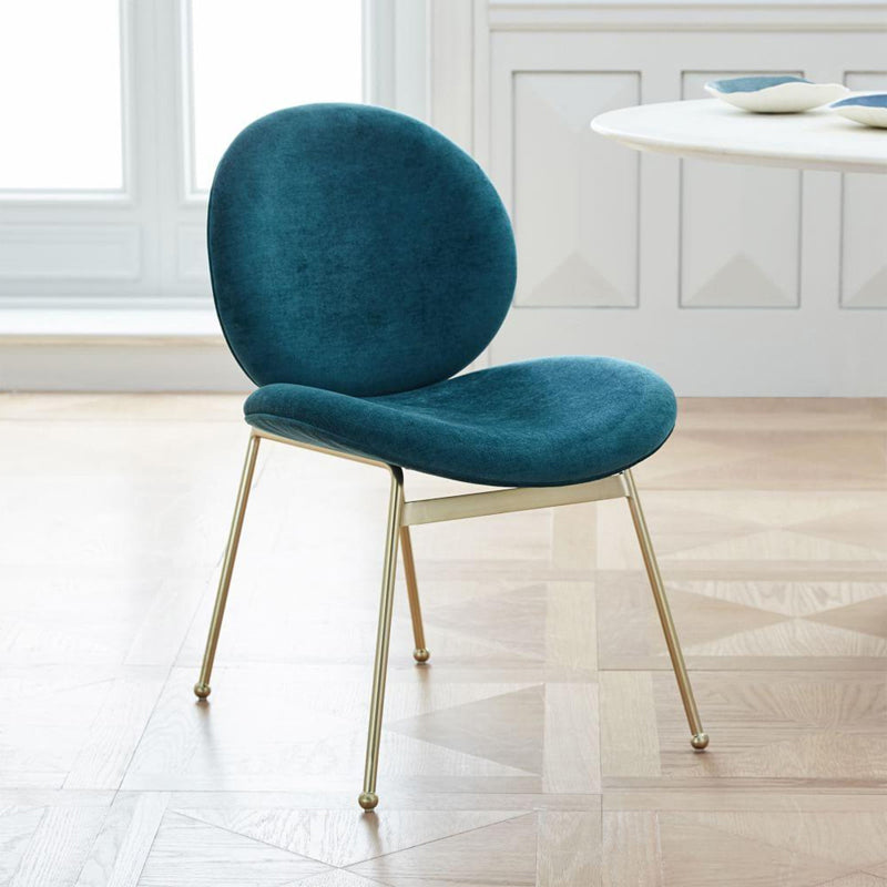 Minimalist Design Linen Fabric Dining Chair Armless Solid Back Chairs for Home Clearhalo ' kitchen&dining_furn' 'Dining Chairs' 'Dining Tables & Seating' 'dining_chair' 'furn' 'furn_dining_chair' 'Furniture' 'furniture_dining_chair' 'Kitchen & Dining Furniture' 'kitchen' 4429702