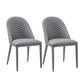 Contemporary Design Armless Solid Back Side Chairs Leather Dining Chairs for Home Grey 2 Piece Set Clearhalo ' kitchen&dining_furn' 'Dining Chairs' 'Dining Tables & Seating' 'dining_chair' 'furn' 'furn_dining_chair' 'Furniture' 'furniture_dining_chair' 'Kitchen & Dining Furniture' 'kitchen' 4429712