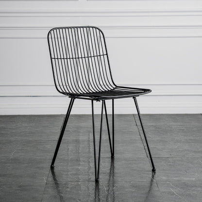 Contemporary Design Open Back Dining Side Chair Armless Dining Side Chairs Black 1 Piece Clearhalo ' kitchen&dining_furn' 'Dining Chairs' 'Dining Tables & Seating' 'dining_chair' 'furn' 'furn_dining_chair' 'Furniture' 'furniture_dining_chair' 'Kitchen & Dining Furniture' 'kitchen' 4429729