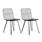 Contemporary Design Open Back Dining Side Chair Armless Dining Side Chairs Black 2 Piece Set Clearhalo ' kitchen&dining_furn' 'Dining Chairs' 'Dining Tables & Seating' 'dining_chair' 'furn' 'furn_dining_chair' 'Furniture' 'furniture_dining_chair' 'Kitchen & Dining Furniture' 'kitchen' 4429731