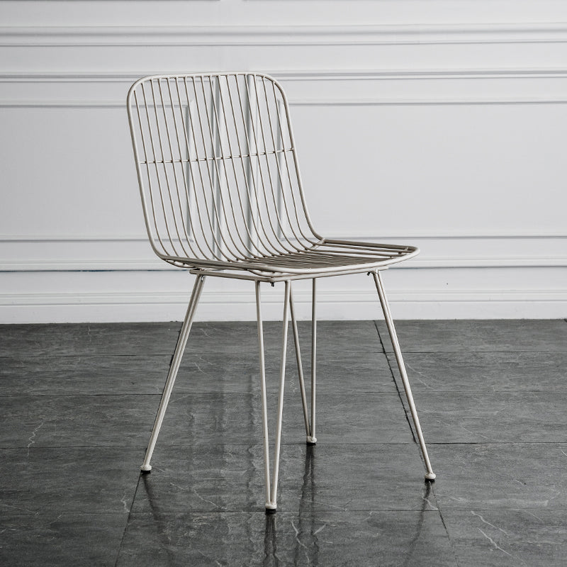 Contemporary Design Open Back Dining Side Chair Armless Dining Side Chairs Light Gray 1 Piece Clearhalo ' kitchen&dining_furn' 'Dining Chairs' 'Dining Tables & Seating' 'dining_chair' 'furn' 'furn_dining_chair' 'Furniture' 'furniture_dining_chair' 'Kitchen & Dining Furniture' 'kitchen' 4429741