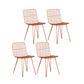 Contemporary Design Open Back Dining Side Chair Armless Dining Side Chairs Pink 4 Piece Set Clearhalo ' kitchen&dining_furn' 'Dining Chairs' 'Dining Tables & Seating' 'dining_chair' 'furn' 'furn_dining_chair' 'Furniture' 'furniture_dining_chair' 'Kitchen & Dining Furniture' 'kitchen' 4429747