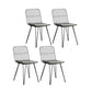 Contemporary Design Open Back Dining Side Chair Armless Dining Side Chairs Gloss Black 4 Piece Set Clearhalo ' kitchen&dining_furn' 'Dining Chairs' 'Dining Tables & Seating' 'dining_chair' 'furn' 'furn_dining_chair' 'Furniture' 'furniture_dining_chair' 'Kitchen & Dining Furniture' 'kitchen' 4429750
