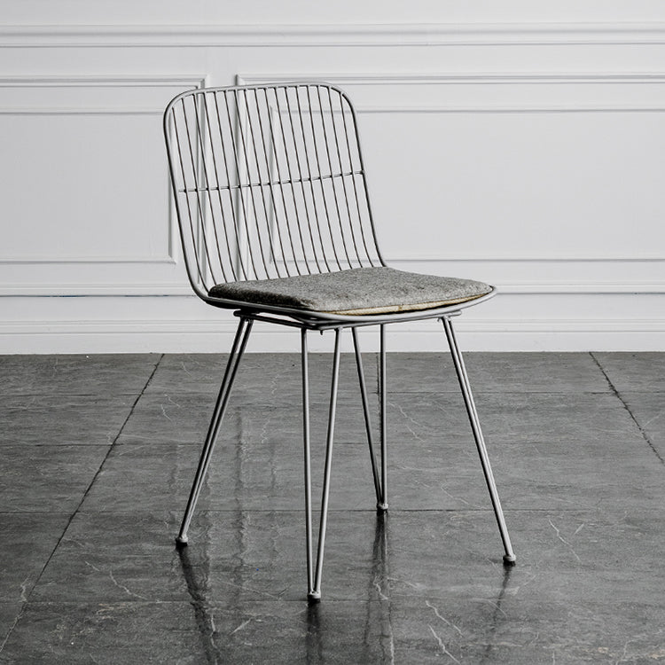 Contemporary Design Open Back Dining Side Chair Armless Dining Side Chairs Smoke Gray 1 Piece Clearhalo ' kitchen&dining_furn' 'Dining Chairs' 'Dining Tables & Seating' 'dining_chair' 'furn' 'furn_dining_chair' 'Furniture' 'furniture_dining_chair' 'Kitchen & Dining Furniture' 'kitchen' 4429751