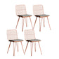 Contemporary Design Open Back Dining Side Chair Armless Dining Side Chairs Nude Pink 4 Piece Set Clearhalo ' kitchen&dining_furn' 'Dining Chairs' 'Dining Tables & Seating' 'dining_chair' 'furn' 'furn_dining_chair' 'Furniture' 'furniture_dining_chair' 'Kitchen & Dining Furniture' 'kitchen' 4429756