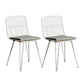 Contemporary Design Open Back Dining Side Chair Armless Dining Side Chairs Silver Gray 2 Piece Set Clearhalo ' kitchen&dining_furn' 'Dining Chairs' 'Dining Tables & Seating' 'dining_chair' 'furn' 'furn_dining_chair' 'Furniture' 'furniture_dining_chair' 'Kitchen & Dining Furniture' 'kitchen' 4429758