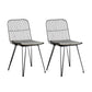 Contemporary Design Open Back Dining Side Chair Armless Dining Side Chairs Black-Gray 2 Piece Set Clearhalo ' kitchen&dining_furn' 'Dining Chairs' 'Dining Tables & Seating' 'dining_chair' 'furn' 'furn_dining_chair' 'Furniture' 'furniture_dining_chair' 'Kitchen & Dining Furniture' 'kitchen' 4429761