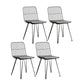Contemporary Design Open Back Dining Side Chair Armless Dining Side Chairs Black-Gray 4 Piece Set Clearhalo ' kitchen&dining_furn' 'Dining Chairs' 'Dining Tables & Seating' 'dining_chair' 'furn' 'furn_dining_chair' 'Furniture' 'furniture_dining_chair' 'Kitchen & Dining Furniture' 'kitchen' 4429762