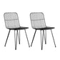 Contemporary Design Open Back Dining Side Chair Armless Dining Side Chairs Black Gray-White 2 Piece Set Clearhalo ' kitchen&dining_furn' 'Dining Chairs' 'Dining Tables & Seating' 'dining_chair' 'furn' 'furn_dining_chair' 'Furniture' 'furniture_dining_chair' 'Kitchen & Dining Furniture' 'kitchen' 4429764