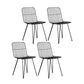 Contemporary Design Open Back Dining Side Chair Armless Dining Side Chairs Black Gray-White 4 Piece Set Clearhalo ' kitchen&dining_furn' 'Dining Chairs' 'Dining Tables & Seating' 'dining_chair' 'furn' 'furn_dining_chair' 'Furniture' 'furniture_dining_chair' 'Kitchen & Dining Furniture' 'kitchen' 4429765