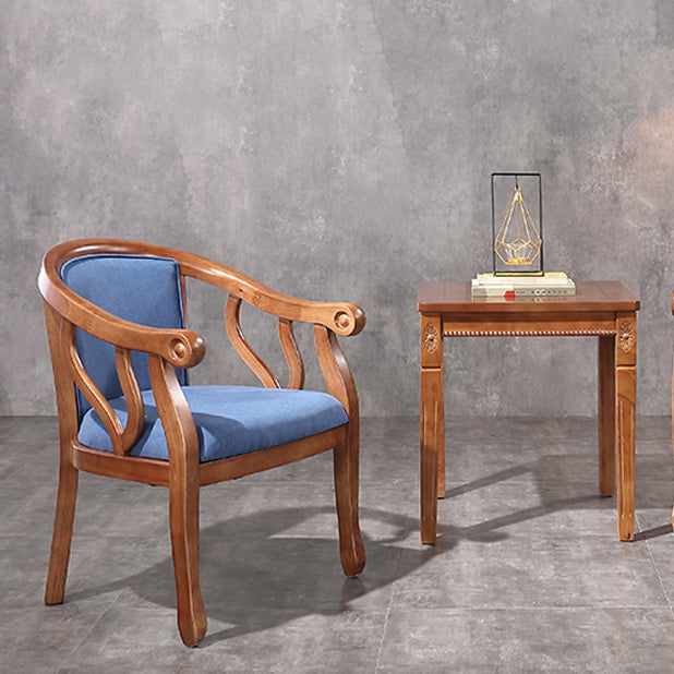 Traditional Wood Dining Arm Chair Linen Fabric Dining Chair for Restaurant Use Clearhalo ' kitchen&dining_furn' 'Dining Chairs' 'Dining Tables & Seating' 'dining_chair' 'furn' 'furn_dining_chair' 'Furniture' 'furniture_dining_chair' 'Kitchen & Dining Furniture' 'kitchen' 4429772