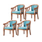 Traditional Wood Dining Arm Chair Linen Fabric Dining Chair for Restaurant Use Sky Blue 4 Piece Set Clearhalo ' kitchen&dining_furn' 'Dining Chairs' 'Dining Tables & Seating' 'dining_chair' 'furn' 'furn_dining_chair' 'Furniture' 'furniture_dining_chair' 'Kitchen & Dining Furniture' 'kitchen' 4429784