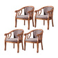 Traditional Wood Dining Arm Chair Linen Fabric Dining Chair for Restaurant Use Dark Coffee 4 Piece Set Clearhalo ' kitchen&dining_furn' 'Dining Chairs' 'Dining Tables & Seating' 'dining_chair' 'furn' 'furn_dining_chair' 'Furniture' 'furniture_dining_chair' 'Kitchen & Dining Furniture' 'kitchen' 4429792