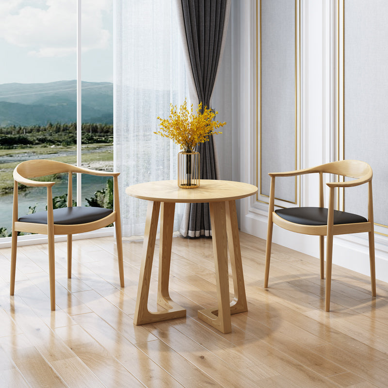 Traditional Wood Dining Arm Chair PU Leather Side Chair for Restaurant Use Clearhalo ' kitchen&dining_furn' 'Dining Chairs' 'Dining Tables & Seating' 'dining_chair' 'furn' 'furn_dining_chair' 'Furniture' 'furniture_dining_chair' 'Kitchen & Dining Furniture' 'kitchen' 4429813