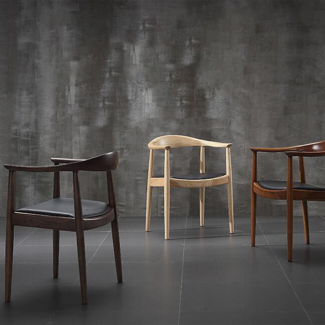 Traditional Wood Dining Arm Chair PU Leather Side Chair for Restaurant Use Clearhalo ' kitchen&dining_furn' 'Dining Chairs' 'Dining Tables & Seating' 'dining_chair' 'furn' 'furn_dining_chair' 'Furniture' 'furniture_dining_chair' 'Kitchen & Dining Furniture' 'kitchen' 4429816