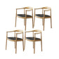 Traditional Wood Dining Arm Chair PU Leather Side Chair for Restaurant Use Natural 4 Piece Set Clearhalo ' kitchen&dining_furn' 'Dining Chairs' 'Dining Tables & Seating' 'dining_chair' 'furn' 'furn_dining_chair' 'Furniture' 'furniture_dining_chair' 'Kitchen & Dining Furniture' 'kitchen' 4429823