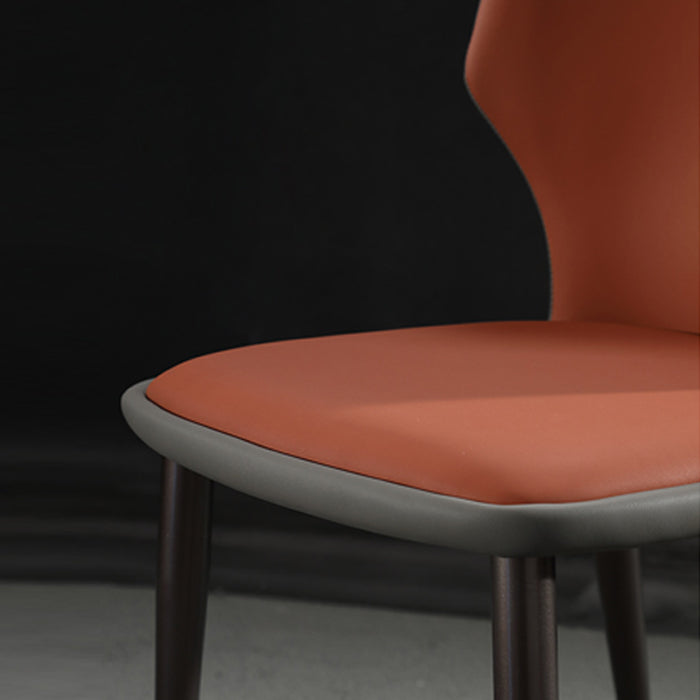Modern Leather Dining Room Chair Wingback Armless Chair for Restaurant Use Clearhalo ' kitchen&dining_furn' 'Dining Chairs' 'Dining Tables & Seating' 'dining_chair' 'furn' 'furn_dining_chair' 'Furniture' 'furniture_dining_chair' 'Kitchen & Dining Furniture' 'kitchen' 4429840
