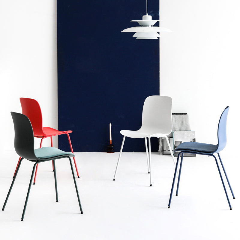 Contemporary Plastic Dining Room Chairs Armless Metal Dining Chairs for Home Use Clearhalo ' kitchen&dining_furn' 'Dining Chairs' 'Dining Tables & Seating' 'dining_chair' 'furn' 'furn_dining_chair' 'Furniture' 'furniture_dining_chair' 'Kitchen & Dining Furniture' 'kitchen' 4429846