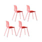 Contemporary Plastic Dining Room Chairs Armless Metal Dining Chairs for Home Use Red 4 Piece Set Clearhalo ' kitchen&dining_furn' 'Dining Chairs' 'Dining Tables & Seating' 'dining_chair' 'furn' 'furn_dining_chair' 'Furniture' 'furniture_dining_chair' 'Kitchen & Dining Furniture' 'kitchen' 4429850