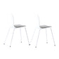 Contemporary Plastic Dining Room Chairs Armless Metal Dining Chairs for Home Use White-Gray 2 Piece Set Clearhalo ' kitchen&dining_furn' 'Dining Chairs' 'Dining Tables & Seating' 'dining_chair' 'furn' 'furn_dining_chair' 'Furniture' 'furniture_dining_chair' 'Kitchen & Dining Furniture' 'kitchen' 4429855