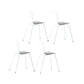 Contemporary Plastic Dining Room Chairs Armless Metal Dining Chairs for Home Use White-Gray 4 Piece Set Clearhalo ' kitchen&dining_furn' 'Dining Chairs' 'Dining Tables & Seating' 'dining_chair' 'furn' 'furn_dining_chair' 'Furniture' 'furniture_dining_chair' 'Kitchen & Dining Furniture' 'kitchen' 4429857