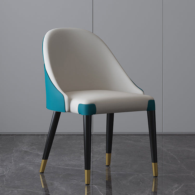 Contemporary Design Armless Solid Back Dining Side Chairs Leather Dining Chairs Clearhalo ' kitchen&dining_furn' 'Dining Chairs' 'Dining Tables & Seating' 'dining_chair' 'furn' 'furn_dining_chair' 'Furniture' 'furniture_dining_chair' 'Kitchen & Dining Furniture' 'kitchen' 4429870