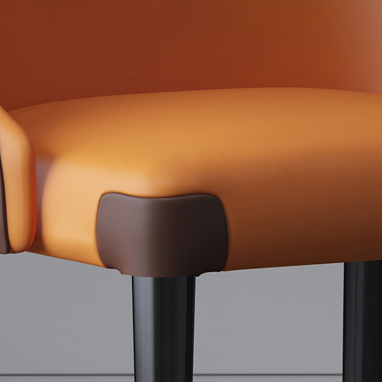 Contemporary Design Armless Solid Back Dining Side Chairs Leather Dining Chairs Clearhalo ' kitchen&dining_furn' 'Dining Chairs' 'Dining Tables & Seating' 'dining_chair' 'furn' 'furn_dining_chair' 'Furniture' 'furniture_dining_chair' 'Kitchen & Dining Furniture' 'kitchen' 4429877