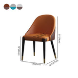 Contemporary Design Armless Solid Back Dining Side Chairs Leather Dining Chairs Clearhalo ' kitchen&dining_furn' 'Dining Chairs' 'Dining Tables & Seating' 'dining_chair' 'furn' 'furn_dining_chair' 'Furniture' 'furniture_dining_chair' 'Kitchen & Dining Furniture' 'kitchen' 4429883