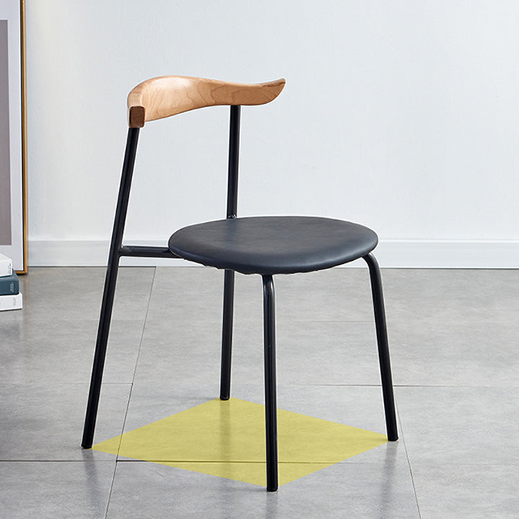 Contemporary Design Open Back Dining Side Chairs Leather Dining Chairs for Home Clearhalo ' kitchen&dining_furn' 'Dining Chairs' 'Dining Tables & Seating' 'dining_chair' 'furn' 'furn_dining_chair' 'Furniture' 'furniture_dining_chair' 'Kitchen & Dining Furniture' 'kitchen' 4429890