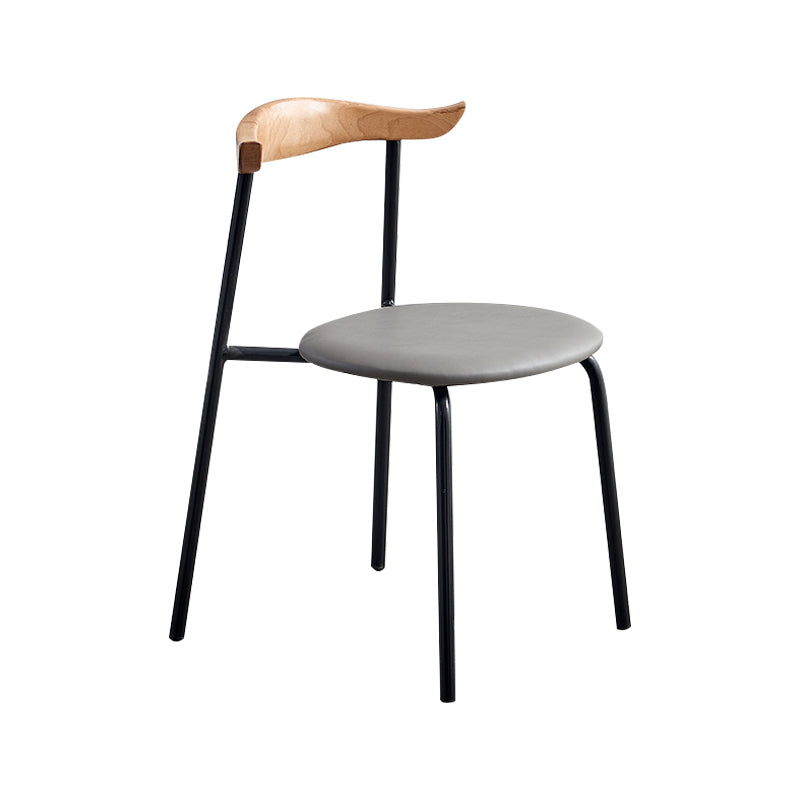 Contemporary Design Open Back Dining Side Chairs Leather Dining Chairs for Home Clearhalo ' kitchen&dining_furn' 'Dining Chairs' 'Dining Tables & Seating' 'dining_chair' 'furn' 'furn_dining_chair' 'Furniture' 'furniture_dining_chair' 'Kitchen & Dining Furniture' 'kitchen' 4429892