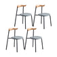 Contemporary Design Open Back Dining Side Chairs Leather Dining Chairs for Home Grey 4 Piece Set Clearhalo ' kitchen&dining_furn' 'Dining Chairs' 'Dining Tables & Seating' 'dining_chair' 'furn' 'furn_dining_chair' 'Furniture' 'furniture_dining_chair' 'Kitchen & Dining Furniture' 'kitchen' 4429895