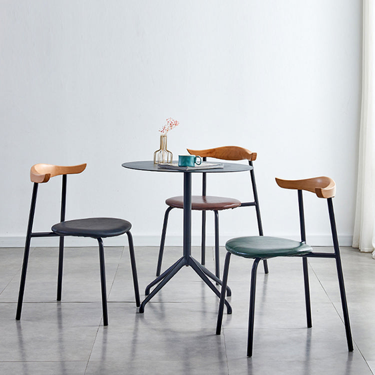 Contemporary Design Open Back Dining Side Chairs Leather Dining Chairs for Home Clearhalo ' kitchen&dining_furn' 'Dining Chairs' 'Dining Tables & Seating' 'dining_chair' 'furn' 'furn_dining_chair' 'Furniture' 'furniture_dining_chair' 'Kitchen & Dining Furniture' 'kitchen' 4429899