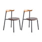 Contemporary Design Open Back Dining Side Chairs Leather Dining Chairs for Home Brown 2 Piece Set Clearhalo ' kitchen&dining_furn' 'Dining Chairs' 'Dining Tables & Seating' 'dining_chair' 'furn' 'furn_dining_chair' 'Furniture' 'furniture_dining_chair' 'Kitchen & Dining Furniture' 'kitchen' 4429904