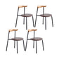 Contemporary Design Open Back Dining Side Chairs Leather Dining Chairs for Home Brown 4 Piece Set Clearhalo ' kitchen&dining_furn' 'Dining Chairs' 'Dining Tables & Seating' 'dining_chair' 'furn' 'furn_dining_chair' 'Furniture' 'furniture_dining_chair' 'Kitchen & Dining Furniture' 'kitchen' 4429905