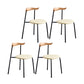 Contemporary Design Open Back Dining Side Chairs Leather Dining Chairs for Home Khaki 4 Piece Set Clearhalo ' kitchen&dining_furn' 'Dining Chairs' 'Dining Tables & Seating' 'dining_chair' 'furn' 'furn_dining_chair' 'Furniture' 'furniture_dining_chair' 'Kitchen & Dining Furniture' 'kitchen' 4429911
