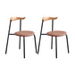 Contemporary Design Open Back Dining Side Chairs Leather Dining Chairs for Home Light Brown 2 Piece Set Clearhalo ' kitchen&dining_furn' 'Dining Chairs' 'Dining Tables & Seating' 'dining_chair' 'furn' 'furn_dining_chair' 'Furniture' 'furniture_dining_chair' 'Kitchen & Dining Furniture' 'kitchen' 4429913