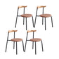 Contemporary Design Open Back Dining Side Chairs Leather Dining Chairs for Home Light Brown 4 Piece Set Clearhalo ' kitchen&dining_furn' 'Dining Chairs' 'Dining Tables & Seating' 'dining_chair' 'furn' 'furn_dining_chair' 'Furniture' 'furniture_dining_chair' 'Kitchen & Dining Furniture' 'kitchen' 4429914